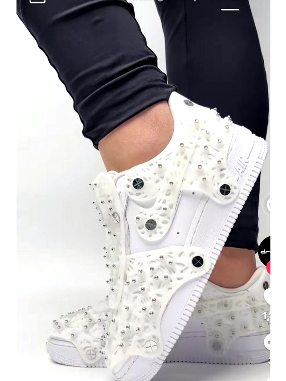 Nike x Swarovski Air Force 1  Retroreflective Crystals Sneaker Streetwear White